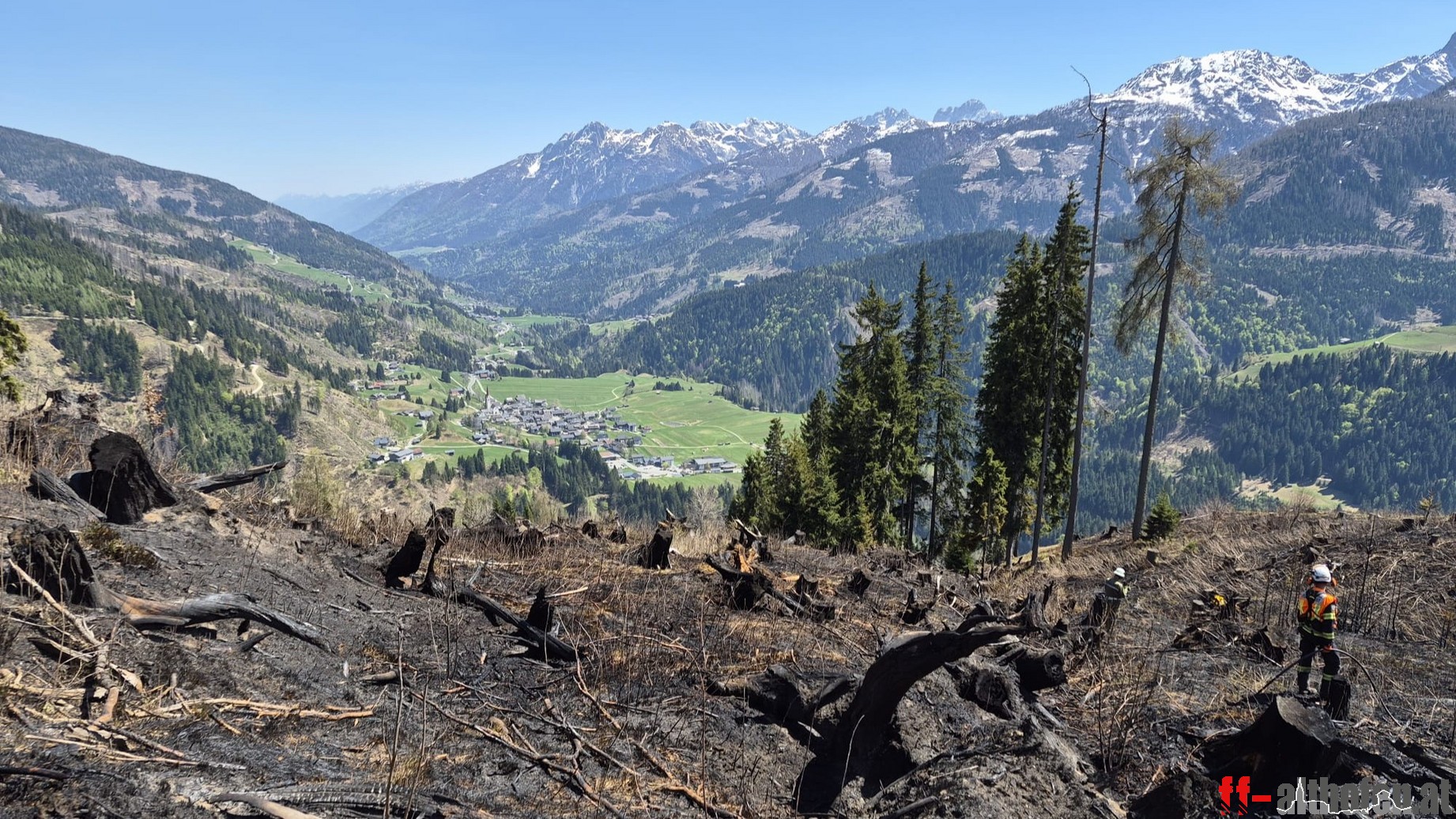 Waldbrand im Lesachtal.