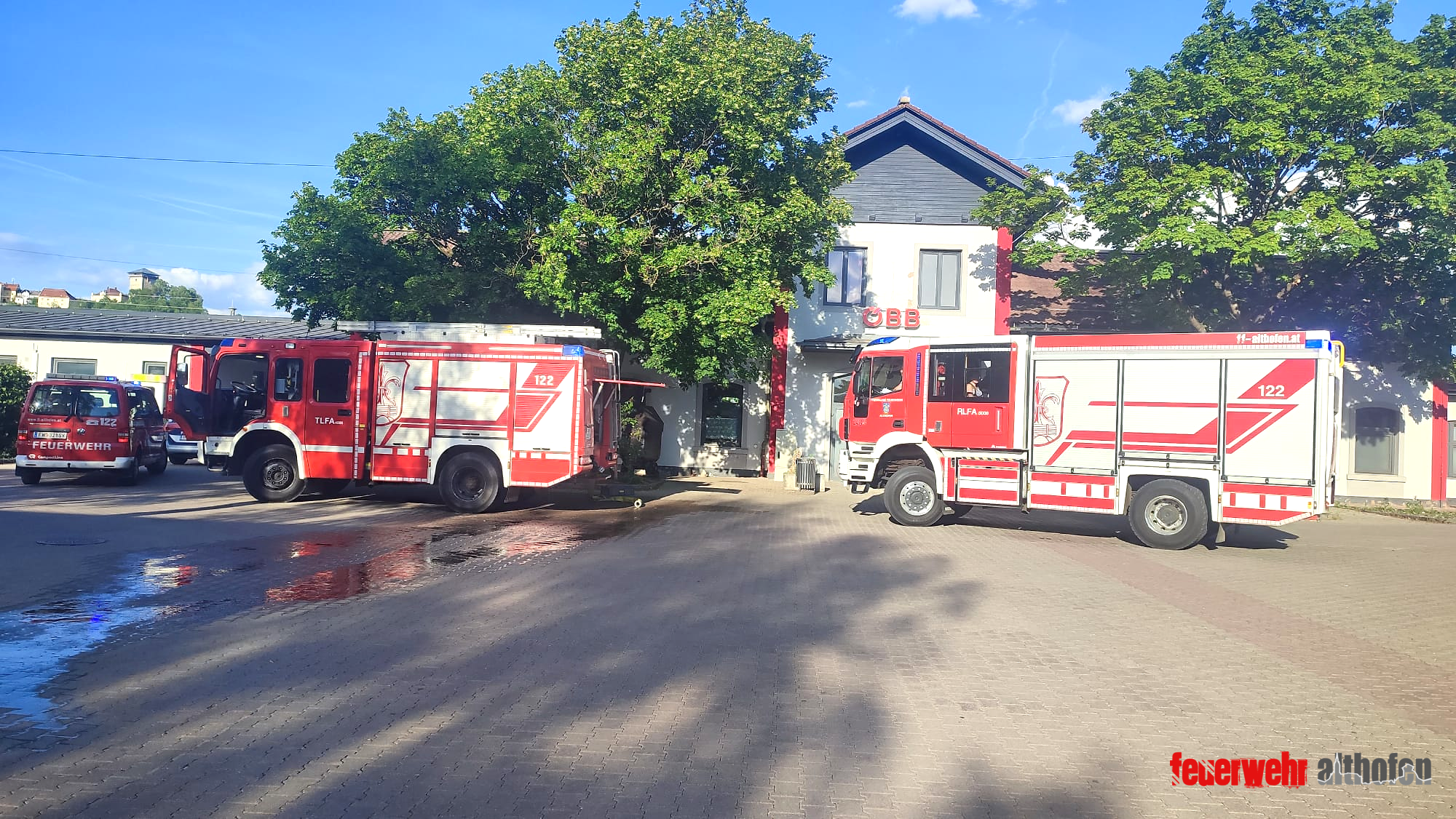 Brand eines Bahnschweller